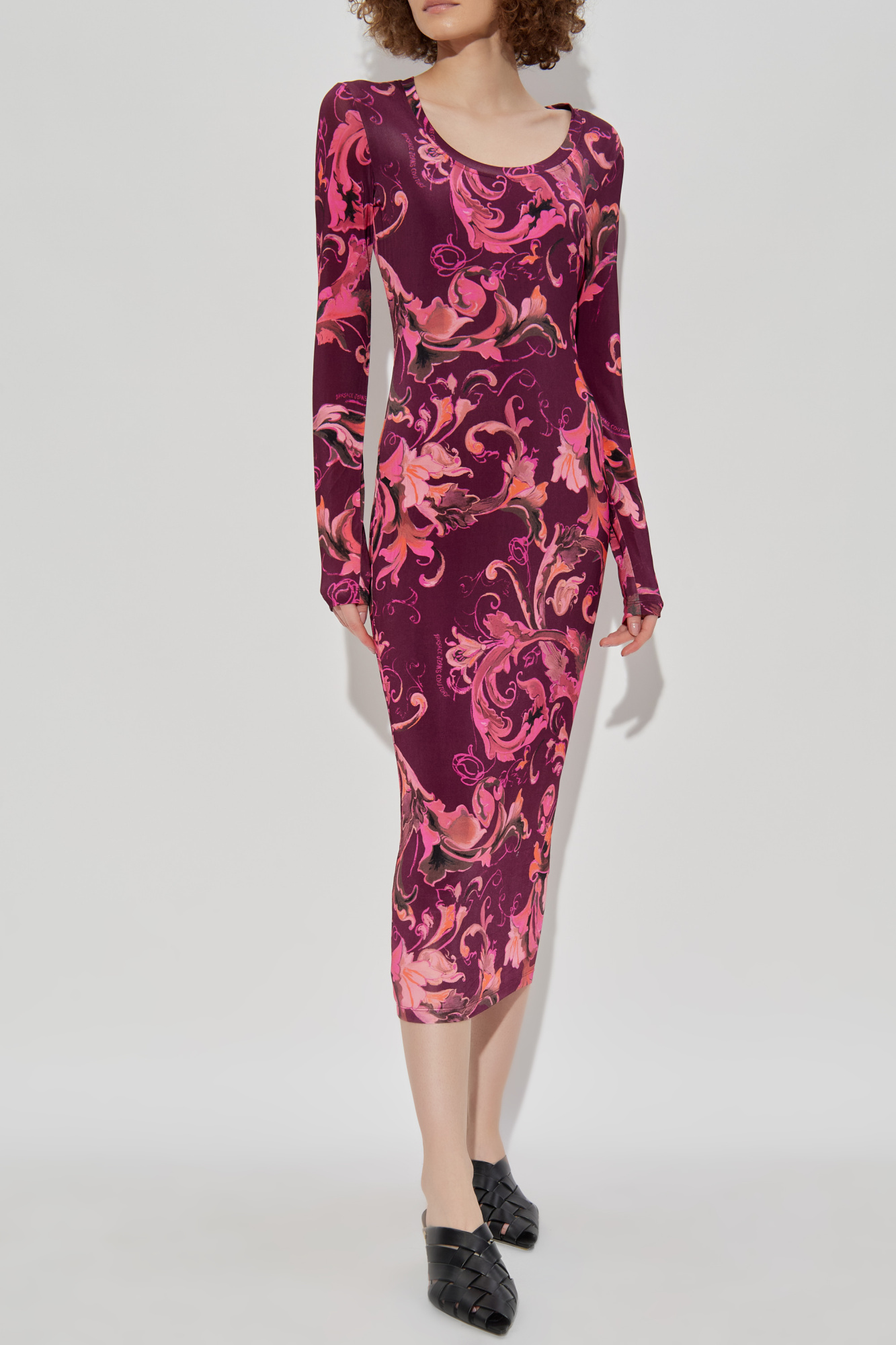 ワンピース VERSACE JEANS COUTURE Woman Dress Pink 77HAO932N0394 477 Dress Hot pink Versace Jeans Couture - Le Follie Shop